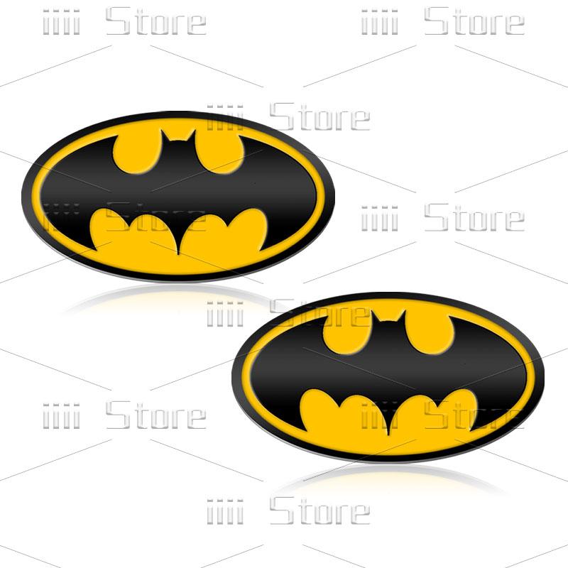 Universal 3D Chrome Metal Bat Symbol Emblem Car Styling Side Badge Tail Badge Auto Body Sticker Auto Exterior Accessories