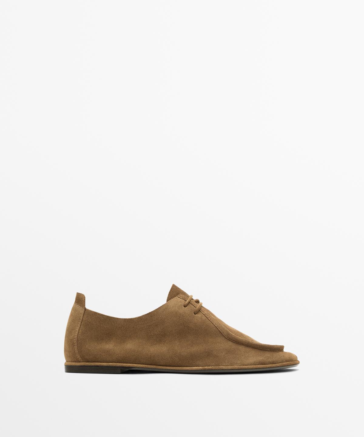 Massimo Dutti Soft Leather Lace-Up Shoes