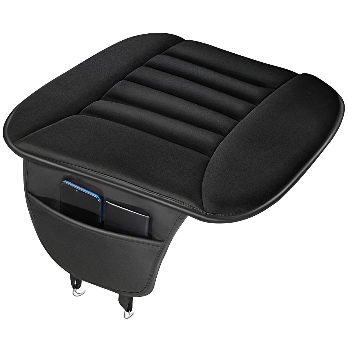 

Подушка для сиденья автомобиля, передний коврик для сиденья автомобиля из пеноматериала с эффектом памяти, нескользящая резиновая защита для стула, дышащий чехол, коврик для сиденья с функцией сброса давления чёрный