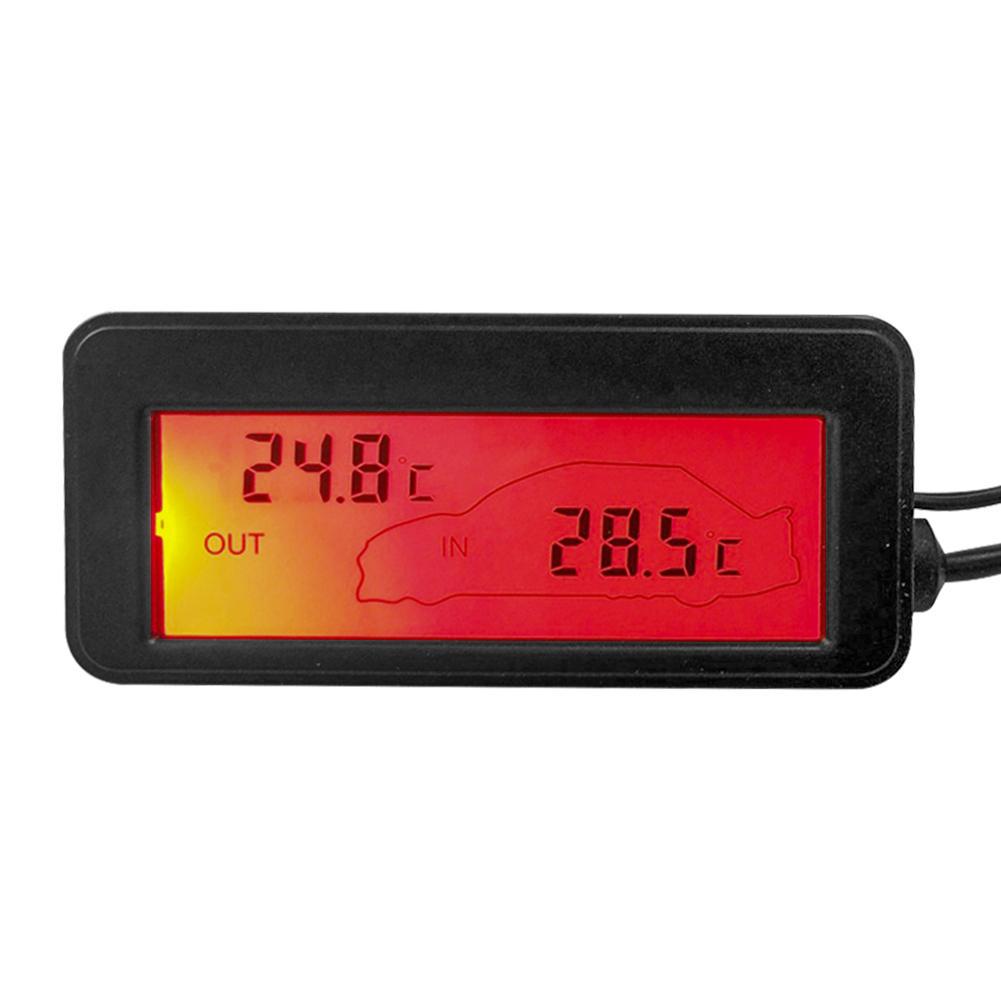 Car Thermometer DC12V Backlight Mini LCD Digital Thermometer For Measuring The Temperature Inside And Outside Car Thermometer DC12V Backlight Mini LCD Digital Thermometer For Measuring The Temperature Inside And Outside