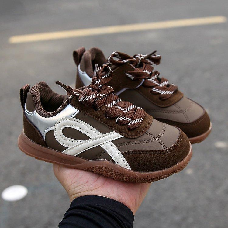 

Children s sports shoes 2025 spring and autumn new girls versatile Forrest Gump shoes children s running shoes boys moral training shoes 36 темно-коричневого