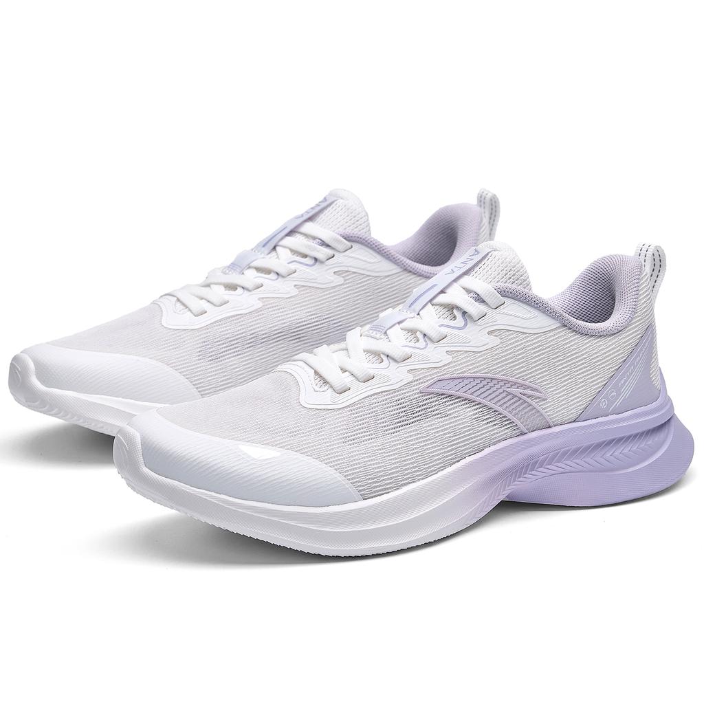 Anta Ling Yun 3 Cushioning Breathable Low top Casual City Commuting Running Shoes Women's White Purple Gradient 922625516Q-2