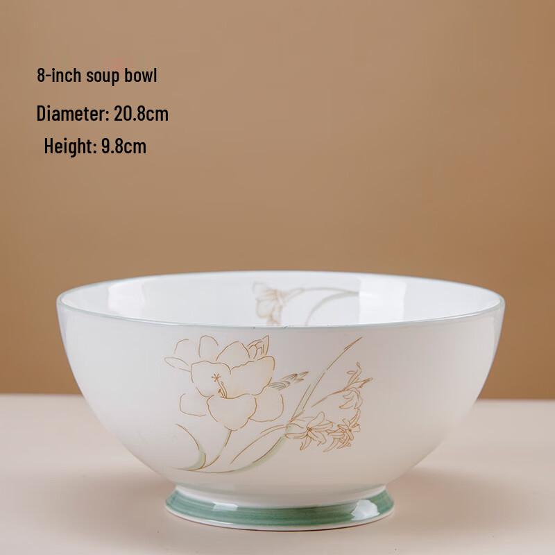 Японская керамическая суповая миска RuHan, 8 дюймов, большая