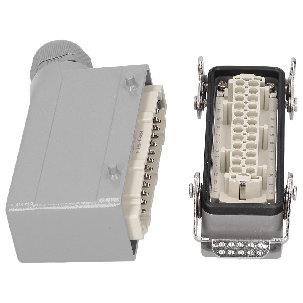 Heavy Duty Connectors 24 Contacts SideOut Waterproof Industrial Aviation Plug 500V