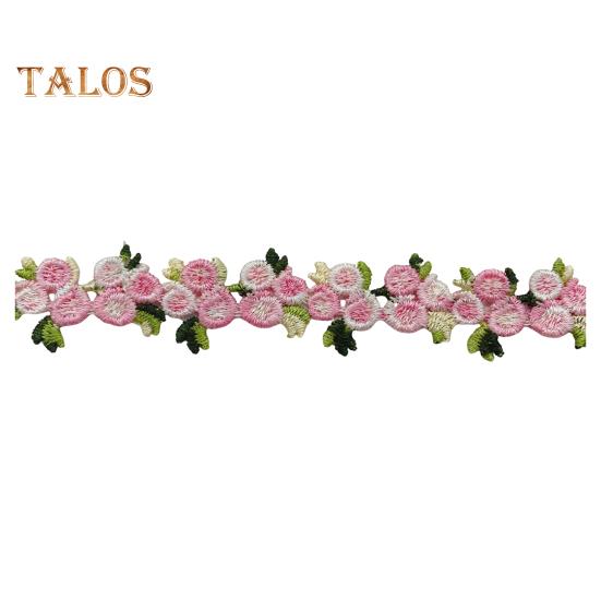 15 Yards Flower Lace Trim Ribbon Polyester Embroidered Lace Applique Strip Flower Lace Ribbon Sewing Fabric for DIY Crafts Wedding Decorations