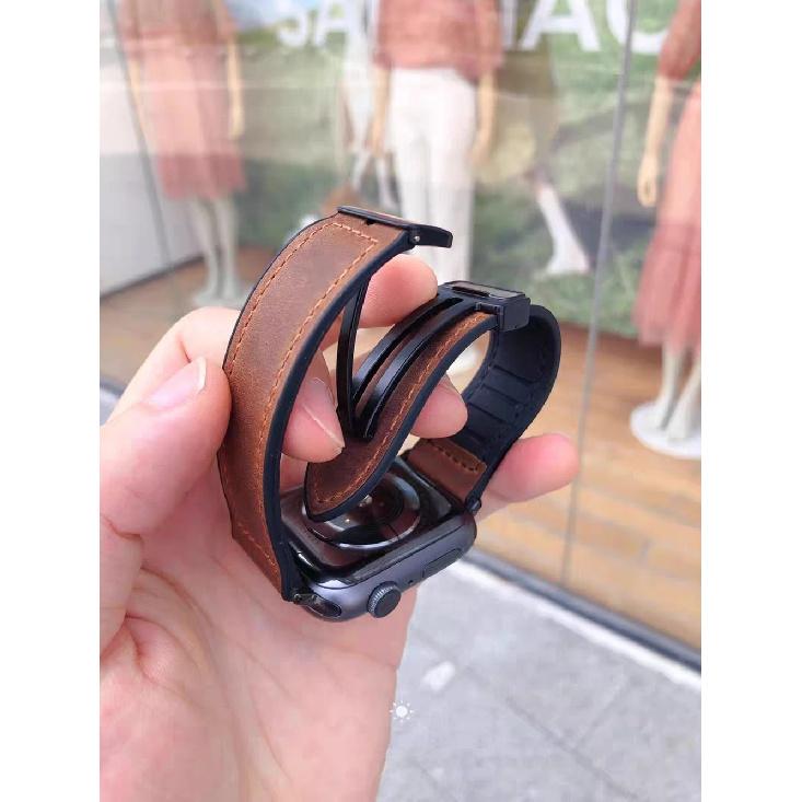 Magnet Silicone Leather Loop For Apple Watch Band Men Women Series Ultra 10/9/8/7/6 38mm 40mm 41mm 42mm 44mm 45mm 46mm Strap