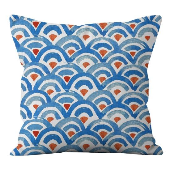 Japanese Retro Watercolor Texture Printed Pillow Case Home Sofa Pillow Cushion Cover Core-Free Premium Durable