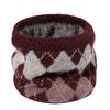New Winter Fashion Jacquard Knitted Neck Cover Men's and Women's Velvet Double-layer Warm Cover Head Cold-proof Wool Scarf