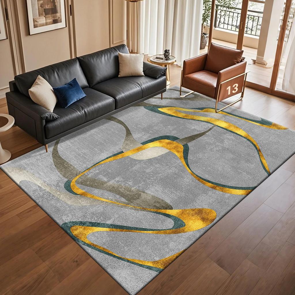 Modern Light Luxury Abstract Carpet for Living Room Coffee Tables Sofa Rugs Bedroom Soft Floor Mat Home Decoration Rugs