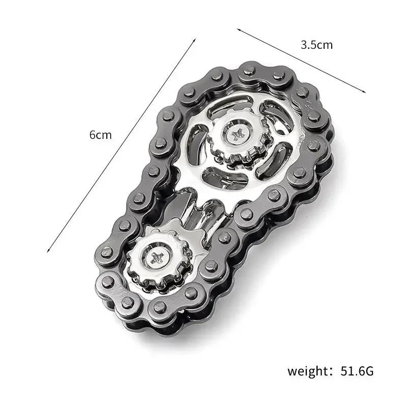 Chain Tooth Mechanical Flywheel Fidget Spinner Antistress Anxiety Metal Bike Chains Spinner EDC Toys for Children Adult Hand Toy