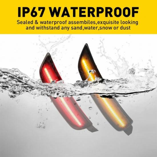 For 2016- Mazda MX-5 Miata LED Front Rear Side Marker Light Smoked Lens 4PCS