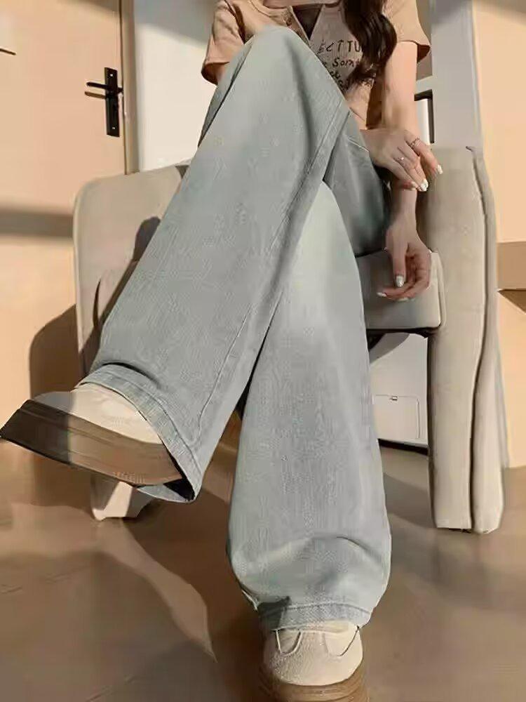 Summer 2024 Ice Silk Breathable Cropped Jeans