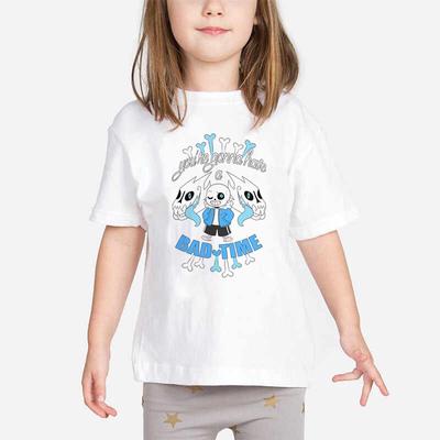 Mermaid Fish Tail Bones Toddler Girls T Shirt Kids Cotton Short Sleeve Ruffle Tee