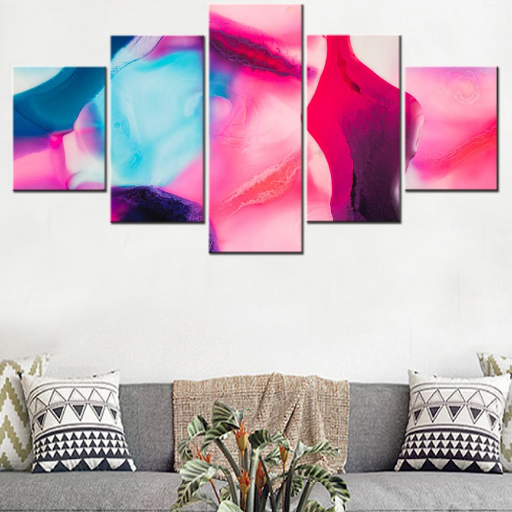 

5 Pieces Canvas Wall Arts Abstract Fluid Art Wallpaper Poster Painting And Picture Printing Home Decor For Living Room Mural Art 20X35 20X45 20X55CM