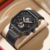 POEDAGAR Top Military Men Clock Luminous Waterproof Quartz Leather Male Wristwatch Chronograph Date Fashion Sports Men's Watches