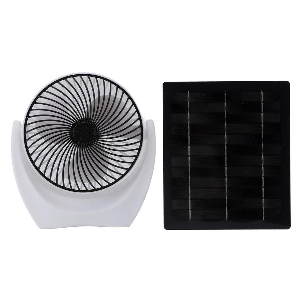 Camping Fan with Solar Panel 4.5W Solar Powered Fan Quiet USB Fan for Outside Picnic Barbecue Fishin