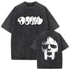 MF DOOM Opraná černá grafická trička Hip Hop Rap Streetwear Unisex Tričko
