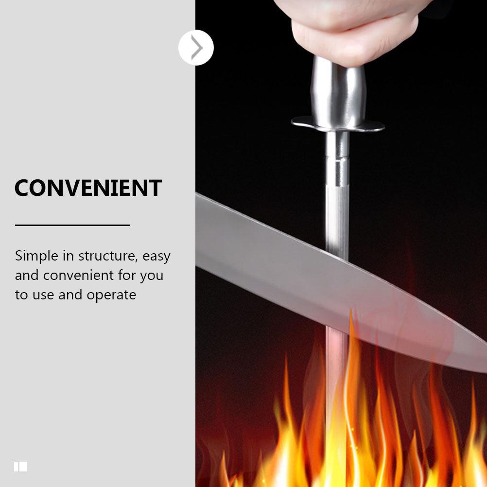 Steel Honing Rod for Cutting Tools Precision Grinding Fine Grain High Hardness Kitchen Sharpener Chef Tool Multi-Functional