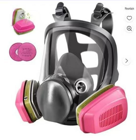 6800 Large Facepiece Gas Mask: Anti-Toxic Protection for Spray Painting, Chemical Industry, Pesticide Application, Wide Field of View Dust Defense.