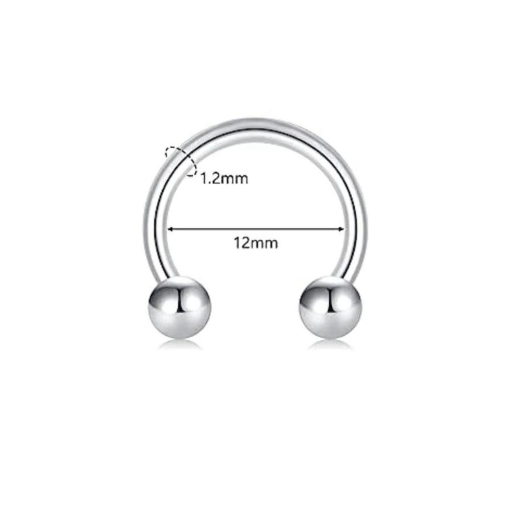 Stainless Steel C-shaped Eyebrow Piercing, Nose Ring, Ear Cartilage Piercing, Lip Piercing Jewelry