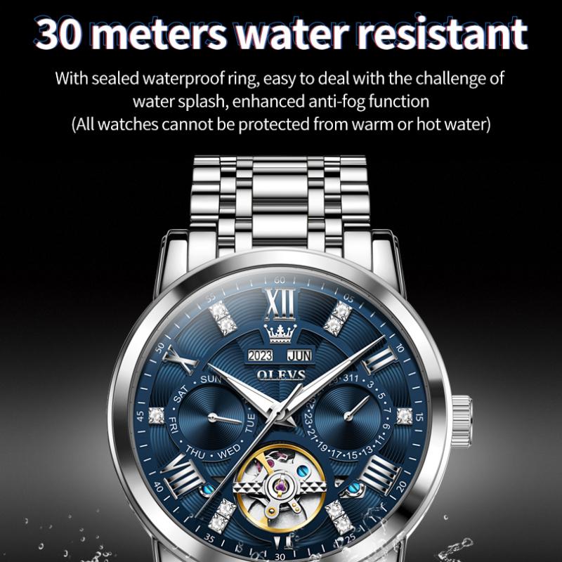 Neue Top-Herrenuhr, multifunktionale mechanische Uhr, vollautomatische Business-wasserdichte Herrenuhr