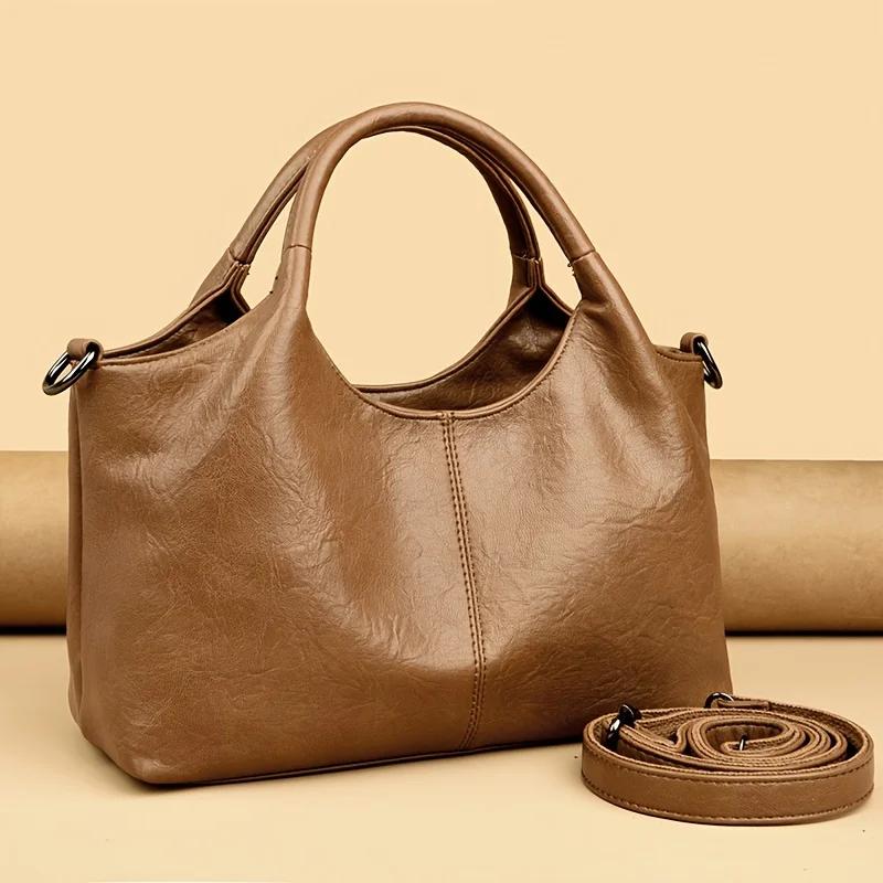Zipper Closure Handbag, Large Capacity Leather Women's Bags, Crossbody Bag, Fashion Versatile Casual, Suitable for Commuting Use