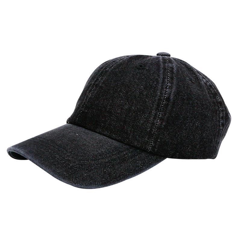 New denim baseball cap light plate pure cotton washed cap women's versatile face small sunscreen visor