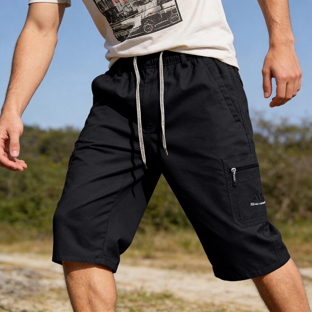Men's Casual Pants, Summer Lightweight Beach Shorts, Three-quarter Length Shorts