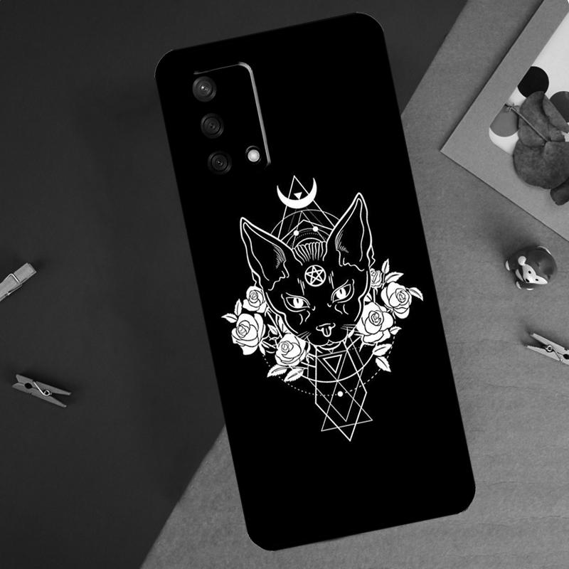 

Witchcraft Witch Cat For Oppo A60 A40 A80 A74 A94 A54 A18 A38 A58 A78 A98 A16 A76 A96 A15 A57S A17 A77 Phone Case OPPO A57s