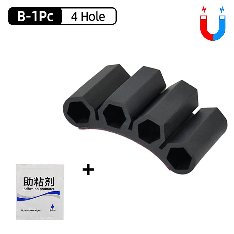 Magnetic Bit Holder 3 Holes Screwdriver Bit Holder Drill Bit Stand Storage Case with 3M Adhesive Tape Power Tools Accessories