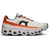 On Cloudmonster Abrasion Resistant Low Top Carbon Plate Long Distance Running Shoes Women's White Orange 61.98083