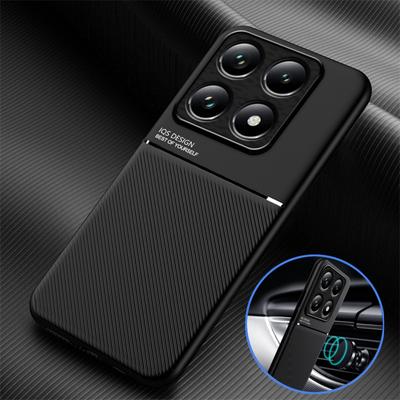 Funda For Xiaomi 14T 5G Case Car Magnetyczny uchwyt Skórzane etui na telefony do Xiaomi Mi 14 T Mi14T Xiaomi14T Miękka ramka TPU Tylna pokrywa