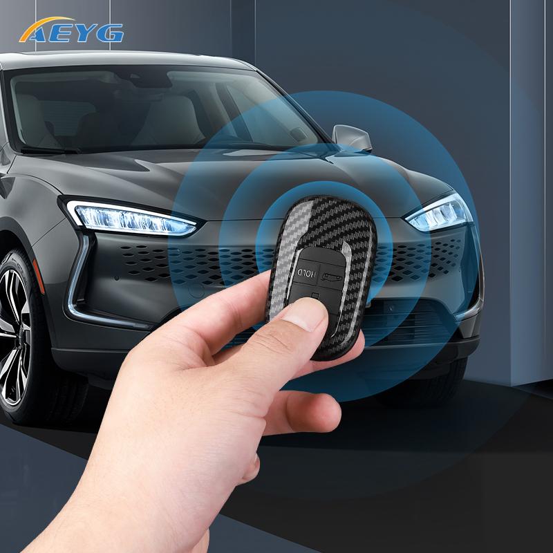 Carbon Fiber Car Key Case Cover For Honda For Civic For Accord For Cr-V For Hr-V For Pilot Pu Accessories