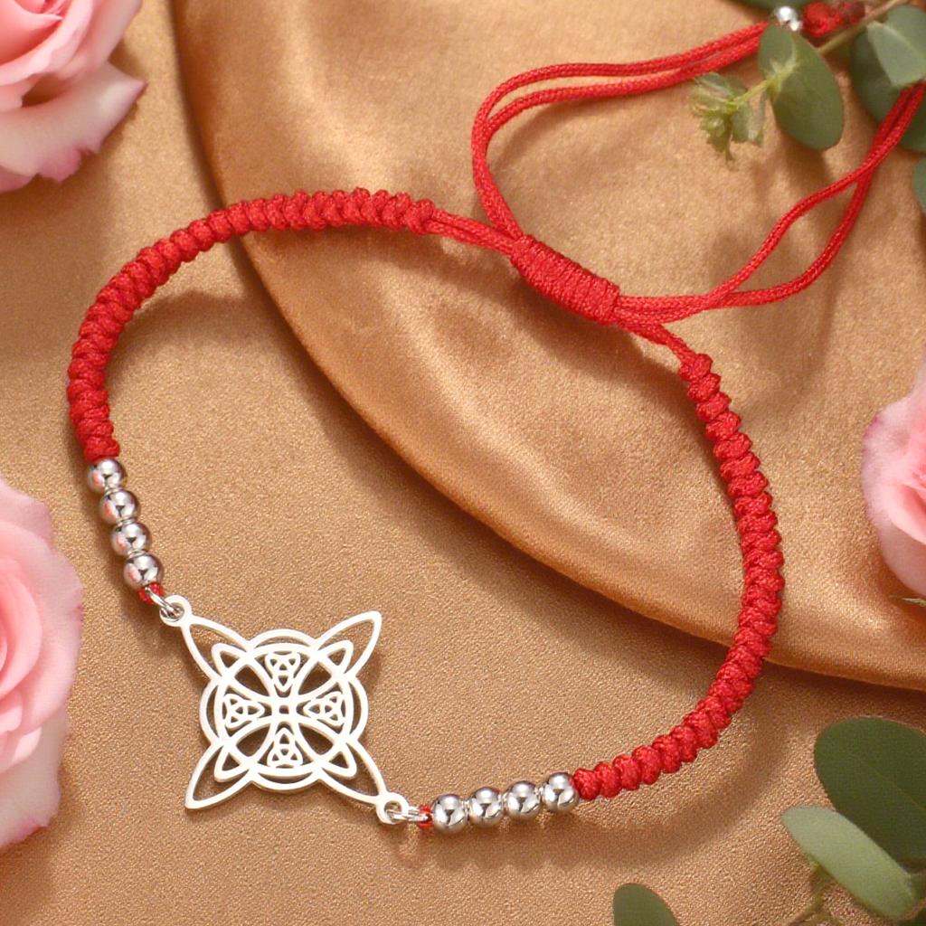 Dawapara Keltský Triquetra Uzel Trojice Náramek Wicca Symbol Nerezová Ocel Irský Dárek Amulet Štěstí Šperk