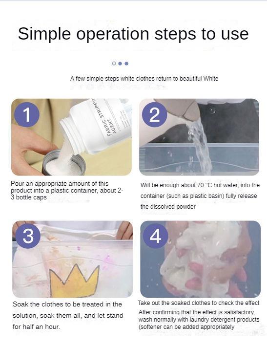 White Clothes Laundry Oxygen Bleach Laundry Stain Removal Detergent Clothing Oil Stain Remover White Reducing Agent