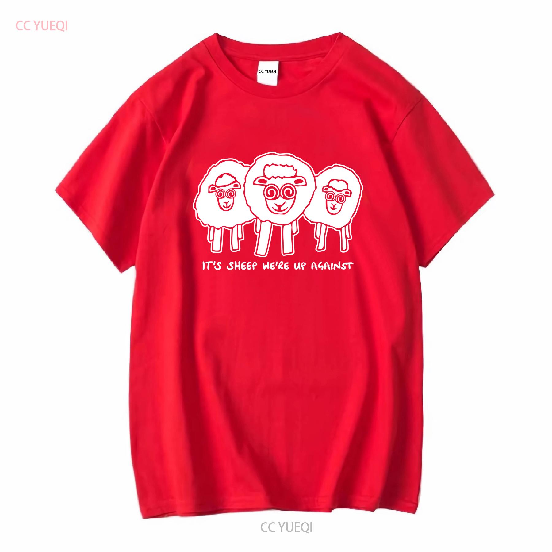 ITS SHEEP WERE UP AGAINST T Shirt tee Housemartins Paul Heaton retro vintage Washed fashion Comfortable graphic Slightly S