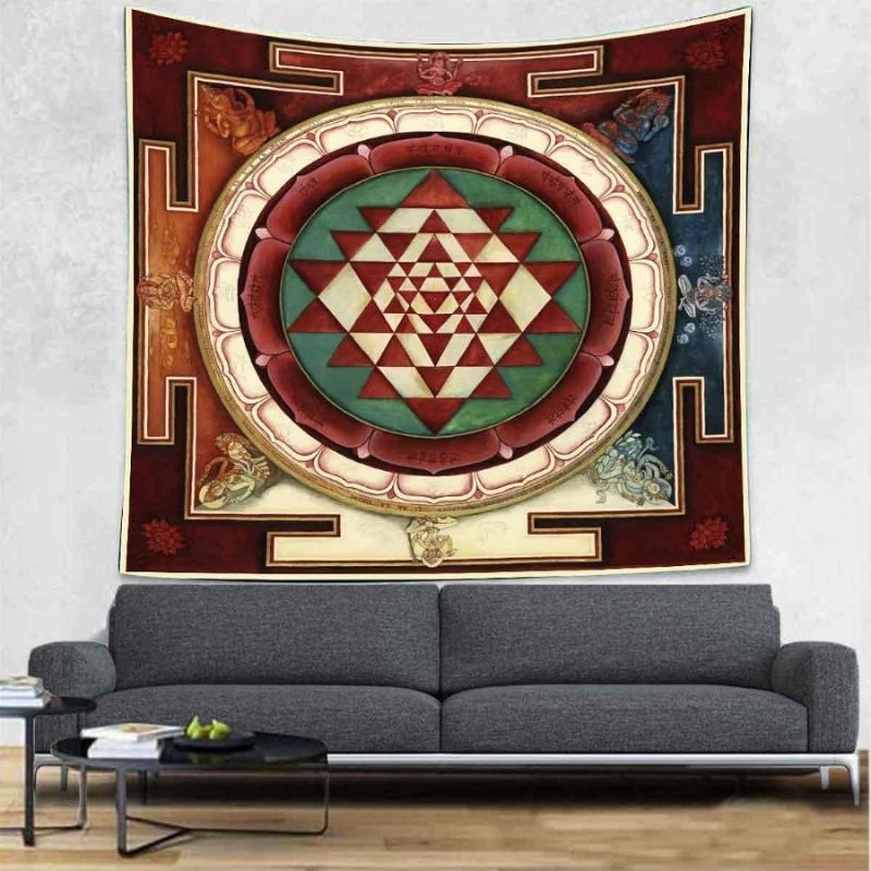 

Mandala Yoga Meditation Tapestries Sacred Geometry Wall Decor Art Wall Hanging for Dorm Living Room Bedroom 60X60 Inches 74x94cm(29x37in)