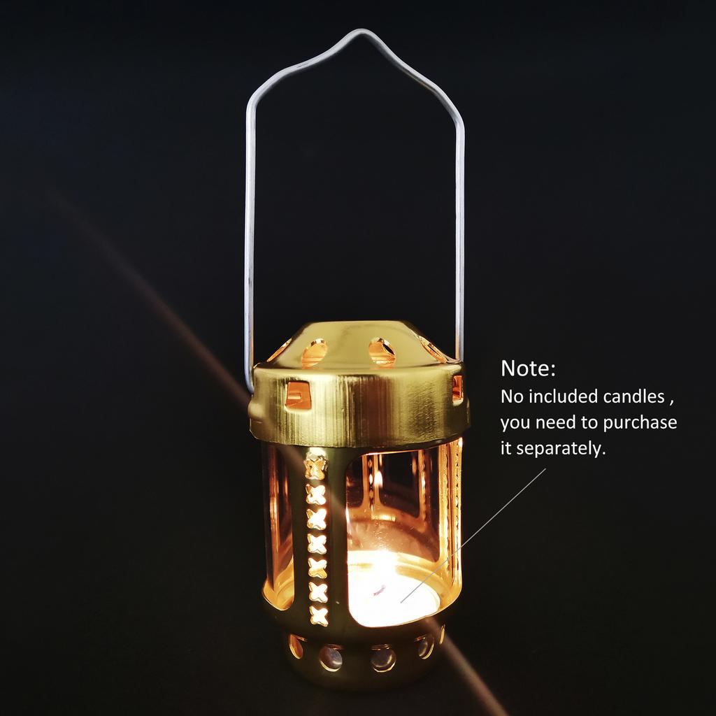 Přenosná lampa na svíčku Noční rybaření Závěsná venkovní kempingová lampa se svíčkou z hliníkové slitiny
