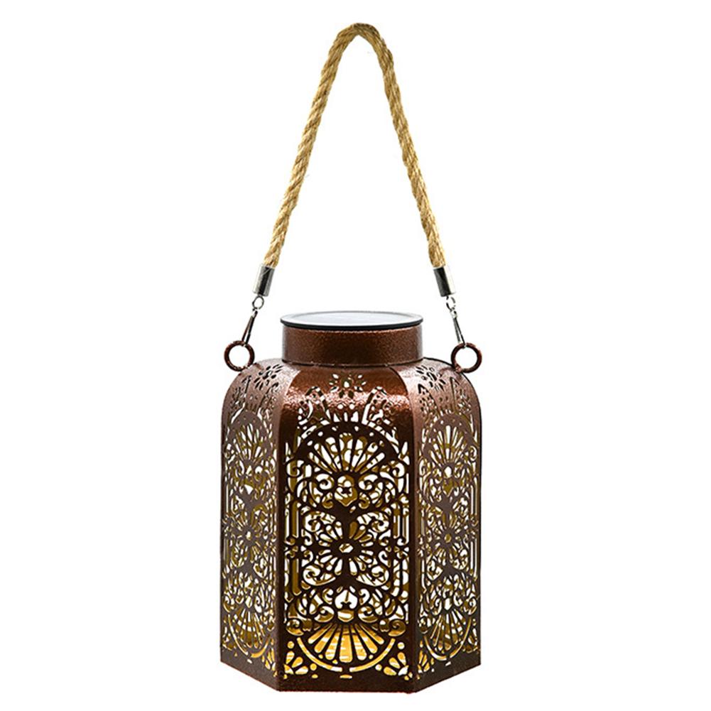 

Metal Projection Light Solar Powered Exquisite Garden Solar Lights Hollowed Hanging Light for Table Lamp Bedroom Bedside Light жовтий