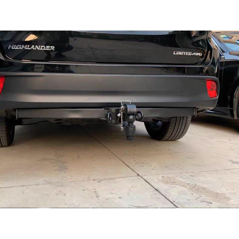 Compatible Trailer Hitch Adapter for 2008-2025 Toyota Highlander with Square Hole Design