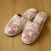Guest Slippers with Floral Felt Dimensions Size Chausse' 4-Pair Soles, Year-Round Wear, 27cm, 8s31-3