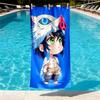 Demon Slayer Print Beach Towel Design, Soft, Lightweight. for Home Bathroom, Spa, Pool, Yoga, Surfing, Camping, Gift for Family, Friend
