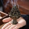 Arzător de Tămâie Vertical Mini Aliaj Gol Suport de Tămâie Portabil Ornament de Masă Arzător de Aromaterapie pentru Casă Decor de Birou