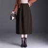 Eleganter Wollrock im koreanischen Stil: Wintermode 2026, Elastischer Bund, Schlankmachender Knospen-Schnitt, Mittellanges Design für Damen