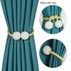 Simple Curtain Straps Pearl Magnetic Buckle with High Strength Magnetic Attraction Fabric Storage Strap