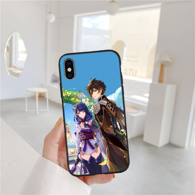 CJ60 Genshin Impact Soft Shell Phone Case for Redmi Note 10 11 12 Pro Max 10S 10C 10T 11A 11S 12S 12C