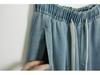 Lyocell 49.6% Super Soft Elastic Waist Denim Curved Leg Floor-Length Banana Pants - Spring Collection