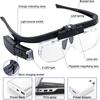 Portable Headband Magnifying Glass with Light Dual Lens Slot Glasses Set
