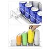 Adjustable Width Drinks Storage Rack Self-Sliding Refrigerator Drink Organizer