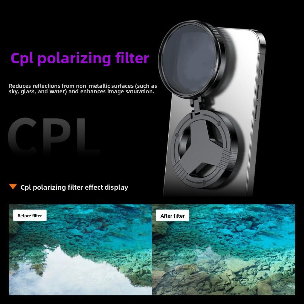 52mm CPL Phone Filter Magnetic Phone Filter Lens Mobile Phone Polarizing Filter Taking Photos
